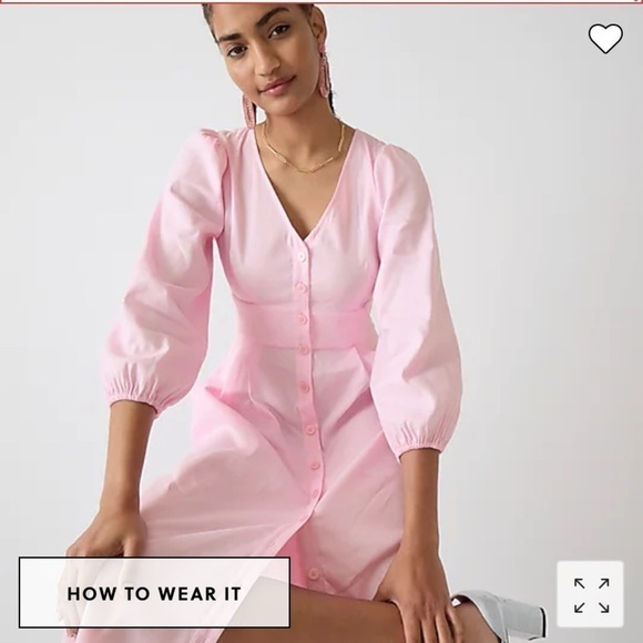 J Crew Stretch viscose blend button-front midi dress BK985 - Picture 4 of 5